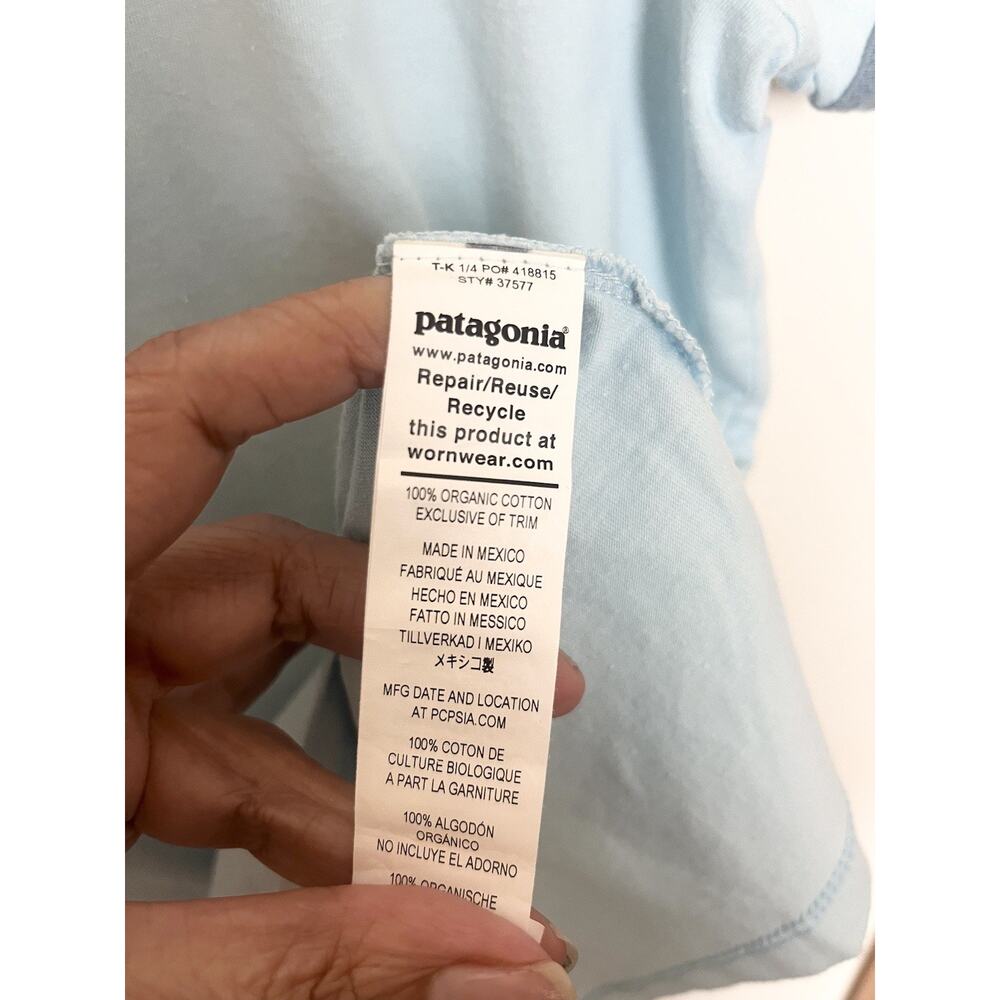 NWT Patagonia Organic Cotton T-Shirt Women’s Sz Medium Blue - Picture 6 of 6
